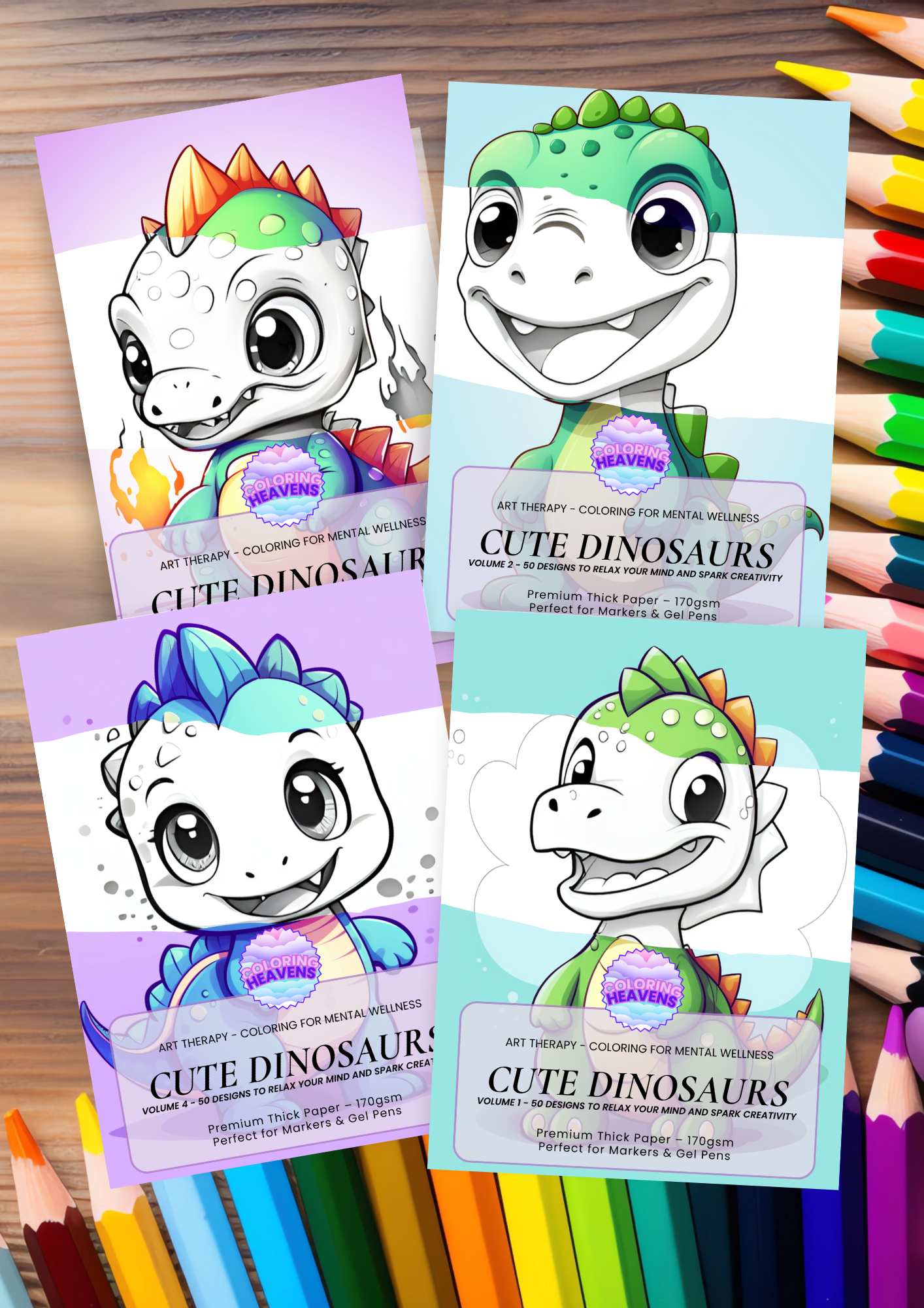 Cute Dinosaurs Set (4 Books)