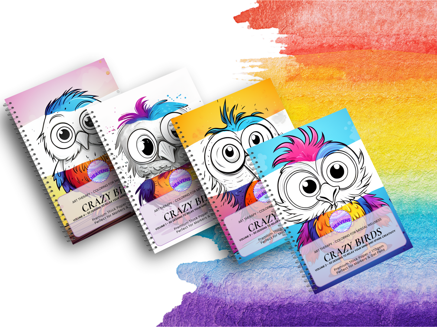 Crazy Cute Birds Set (4 Books)